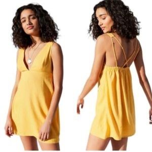 Urban outfitters, gold strappy mini dress nwtags size medium